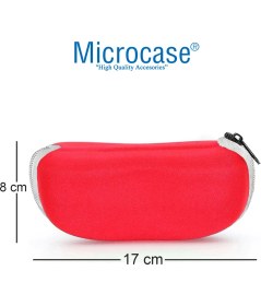Resim Microcase Eva Güneş Gözlüğü Kabı Fermuarlı Gözlük Kutusu Kırmızı - AL2985 