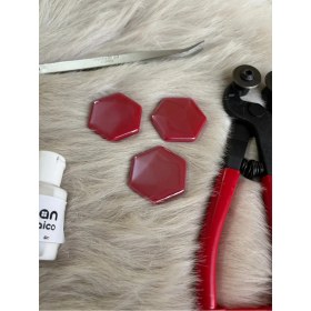 Resim Karsan Mozaik Parlak Kırmızı Altıgen Sanatsal Mozaik (100GR) 