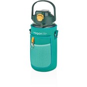 Resim Vagonlife VGN2115 1500ml Yeşil Pipetli Kılıflı Matara 