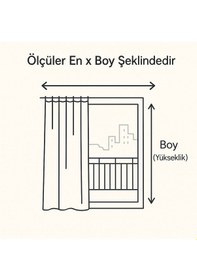 Resim Gencer Home Balkon Perdesi Kuş Gözü Ölçü Seçenekli Gri Beyaz Gri 