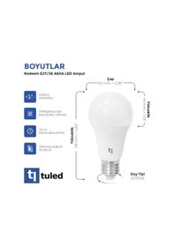 Resim Redeem A60A E27 Led Ampul, Titreşimsiz, Göz Konforu, 728 Lümen, Doğal Beyaz, 4000 Kelvin 