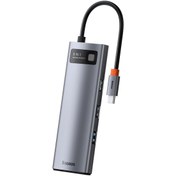 Resim Baseus Metal Gleam 8in1 Multifonksiyonel Type-C Hub Dock Station 