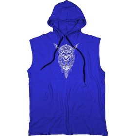 Resim Bluu Owl Unisex Kapşonlu Kolsuz T-Shirt Fitness Atleti (532942579) 