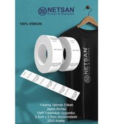 Resim Yıkama Talimatı Etiketi - %100 Viskon 2,5cm X 3,5cm 2.500'lük Sarım Netsan Etiket Matbaa