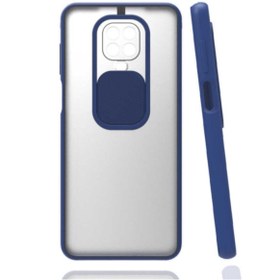 Resim BilisimGo Xiaomi Redmi Note 9s / 9 Pro Uyumlu Kılıf Kamera Lens Korumalı Sürgülü Mat Kılıf Lacivert 