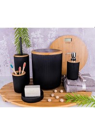 Resim Bambum Lena - Banyo Seti Siyah 5 Parça Siyah 