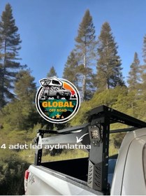 Resim global off road UNİVERSAL ÇADIR TAŞIYICI ROLLBAR 4 led’li 