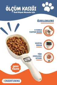 Resim Vendortuning Kedi Köpek Mama Ölçüm Kaşığı Tartısı, Kedi Besleme Ölçüm Kaşığı Hayvan Mama Ölçü Terazisi 