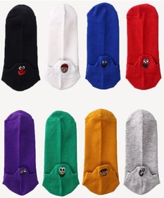 Resim Bonbonetti Bonbonetti Unisex Emoji Desenli Renli 6 Li Patik Çorap Çok Renkli 