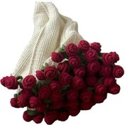 Resim Yunboo El Örgü Dıy Seti: Zambak Ve Gül Desenli Battaniye Ham Meyve Pamuklu Hediye İçin Araçlar + Öğretici Dahil 