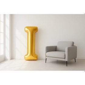 Resim Runaway Altın Sarısı Dev Harf Balon Ve Fotoğraf Dekor Fonu Çok Renkli 