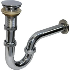 Resim Banyo Monza Krom Pop Up Aç Kapa Bas Aç Klikli Lavabo Sifonu 