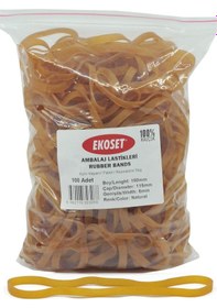 Resim Ekoset 180X5Mm Geniş Kauçuk Paket Ambalaj Kasa Lastiği 1.000 Adet 