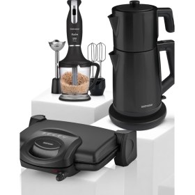 Resim Goldmaster Elvan Elektrikli Mutfak Çeyiz Seti 3 Lü Evlilik Paketi Siyah 