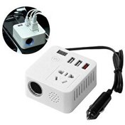 Resim Powermaster Çok Fonksiyonlu 150W 12V/24V 220V USB Çıkışlı Araç Invertörü 
