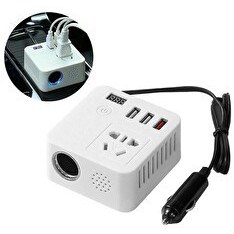 Resim Powermaster Çok Fonksiyonlu 150W 12V/24V 220V USB Çıkışlı Araç Invertörü 