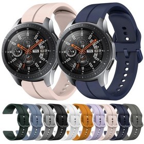 Resim Samsung Galaxy Uyumlu Watch İçin 46mm 22mm Döngü Silikon Saat Bandı Mor 