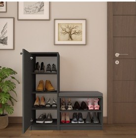 Resim Asra Trend Antrasit Ayakkabılık A-18 Çok Renkli 