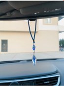 Resim 2li Damla Cam Araba Nazarlık, Araba Ayna Süsü, Cam Aksesuar 