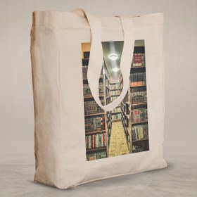Resim Knitted Handle Canvas Bag - 5 