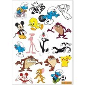 Resim A4 Sticker 010 Tek Paket Çoklu Sticker Siyah 