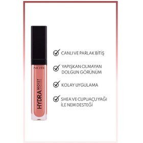 Resim Note Cosmetics Hydramoist Lipgloss Nemlendirici Dudak Parlatıcısı - 02 Bare Blush - Nude 0 
