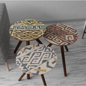Resim Ho27 Vikar Dekoratif Zigon Sehpa Set (6'LI TABLO HEDİYELİ) 