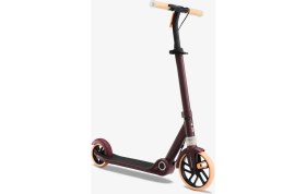 Resim Decathlon Oxelo Çocuk Scooter - Manuel Scooter 200 mm Tekerlekli Bordo/Turuncu - 8/9 Yaş Grubu için Uygun 