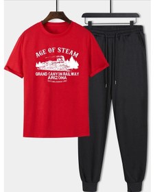 Resim Unisex Age Of Steam 2'li Eşofman Takımı Kırmızı - Siyah 