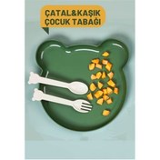Resim Foscarini Sevimli Çocuk Yemek Tabağı Yeşil 