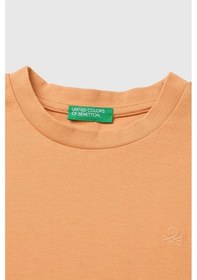 Resim United Colors Of Benetton Erkek Çocuk Kırmızı Mix Arkası Baskı Detaylı Bisiklet Yaka T-shirt 6-14 Yaş -2857 Çok Renkli 