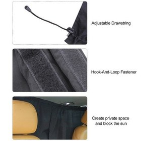 Resim Besthome1 Zyl001 Araç Bölme Perdesi - Siyah, Yüksek Yoğunluk, 138x82cm, Gizlilik Ve Güneşlik, Kullanışlı Bölme 