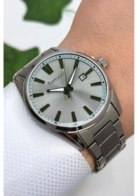 Resim Ferrucci Takvimli Füme Renk Çelik Kordon Ve Kasa Yeşil Kadran Detaylı Erkek Kol Saati Sdfer002 Füme 