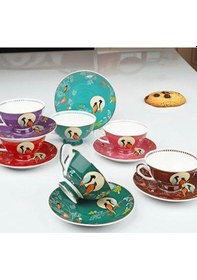 Resim Muba Consept Bird Studio Renli Fincan Takımı Çok Renkli 