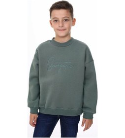 Resim Toontoy Kids Toontoy Erkek Çocuk Nakışlı Sweatshirt Yeşil 