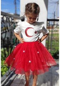 Resim 23 Nisan Bayram Doğum günü Özel Gün Kız Çocuk TÜTÜ ETEK 2-9 Yaş 