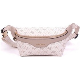 Resim Silver Polo Sp1192 Kadın Bel Çantası Monogram Bej-kum 