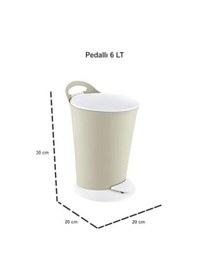 Resim Penguen Pedallı Çöp Kovası Ve Klozet Fırçası Set Latte Siyah 