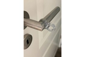 Resim Tek 5 Adet Şeffaf Silikon Kapı Durdurucu Tutucu Pencere Kolu Stoperi Kapı Kolu Tamponu 