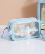 Resim Yıkama Çantası Düzenleyici El Çantası Taşınabilir Kadın Taşınabilir Saklama Kozmetik Çantası Mavi 