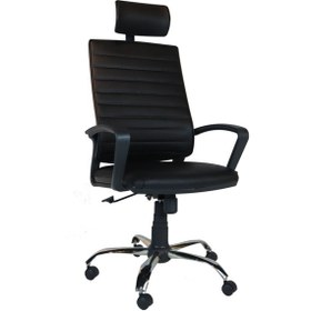 Resim Berlin Siyah Deri Makam Koltuğu Ofis Koltuğu Bilgisayar Koltuğu Çalışma Koltuğu Gece Siyahı 