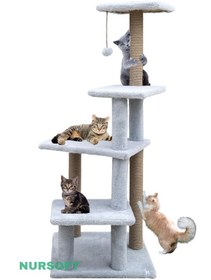 Resim Nursoft Premium Çok Katlı Uzun Büyük Boy Kedi Koltuk Tırmalama Koruyucu Tırmalama Tahtası 