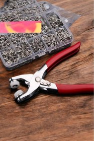 Resim Genel Markalar 4 Uçlu Toka,Giyisi,Takma Aleti Metal Çıt Çıt Makinası Dört Kademe Vuruş Plastik Pense 