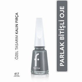 Resim Flormar Nail Enamel Yoğun Pigmentli Oje 417 Steel Gray 