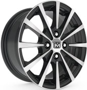 Resim R1 Wheels 14 inç 4*108 ET34 Parlak Siyah Jant Takımı (J-1238) 