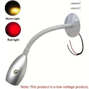 Resim Boatshop1 1 Adet Mryc Esnek Kaz Boyunlu Led Spot Işık 3w Sıcak Işık Ve Kırmızı Işık Dokunmatik Anahtarlı Kısılabilir Renk Sıcaklığı Rv Karavan Seyahat Römorku Tekne 