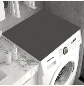 Resim Willowhaven Siyah 19.69x23.62 İnç Kaymaz Çamaşır Makinesi Üstü Koruyucu, Toz Önleyici Kurutucu Mat 