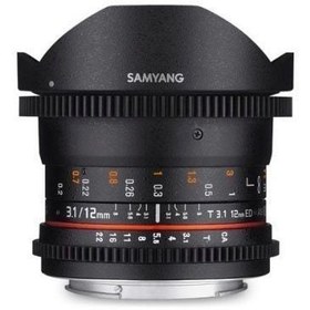 Resim Samyang 12mm T3.1 ED AS NCS Fisheye Cine Lens (Canon EF) 