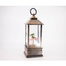 Resim Flamingolar Işıklı Ve Müzikli Kar Küresi 