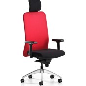 Resim Bürotime Comfy Çalışma Koltuğu| 3D Kol | Krom Ayak | Siyah/kırmızı 